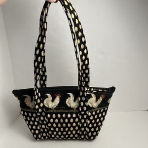 Vera Bradley Black and Cream Tote Bag